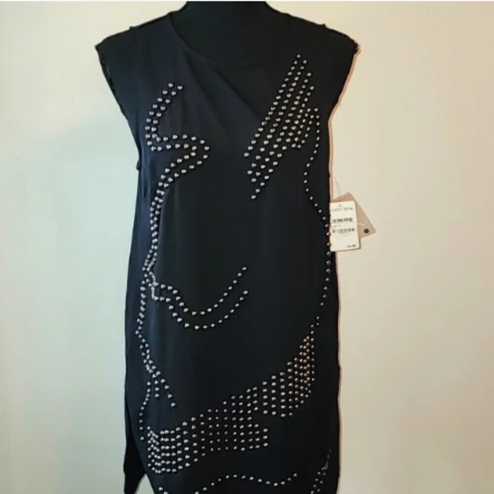 NWT Trouve Black Studded Sleeveless Tunic Size S